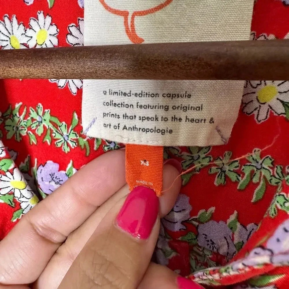 ANTHROPOLOGIE 49 of 52 Conversations XS Colloquial Button Down Daisy - Picture 4 of 9